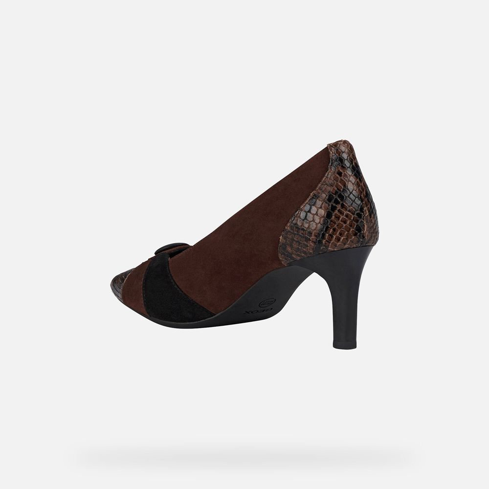 Geox Bayan Stiletto Ayakkabı Kahverengi - Bibbiana - IYO-928643